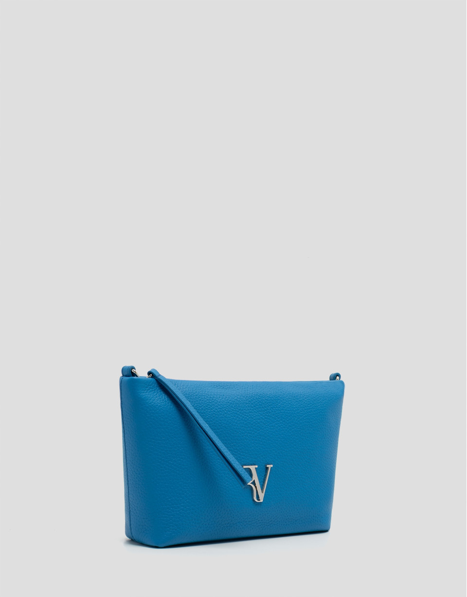 Megan Messenger light blue leather shoulder bag | Roberto Verino
