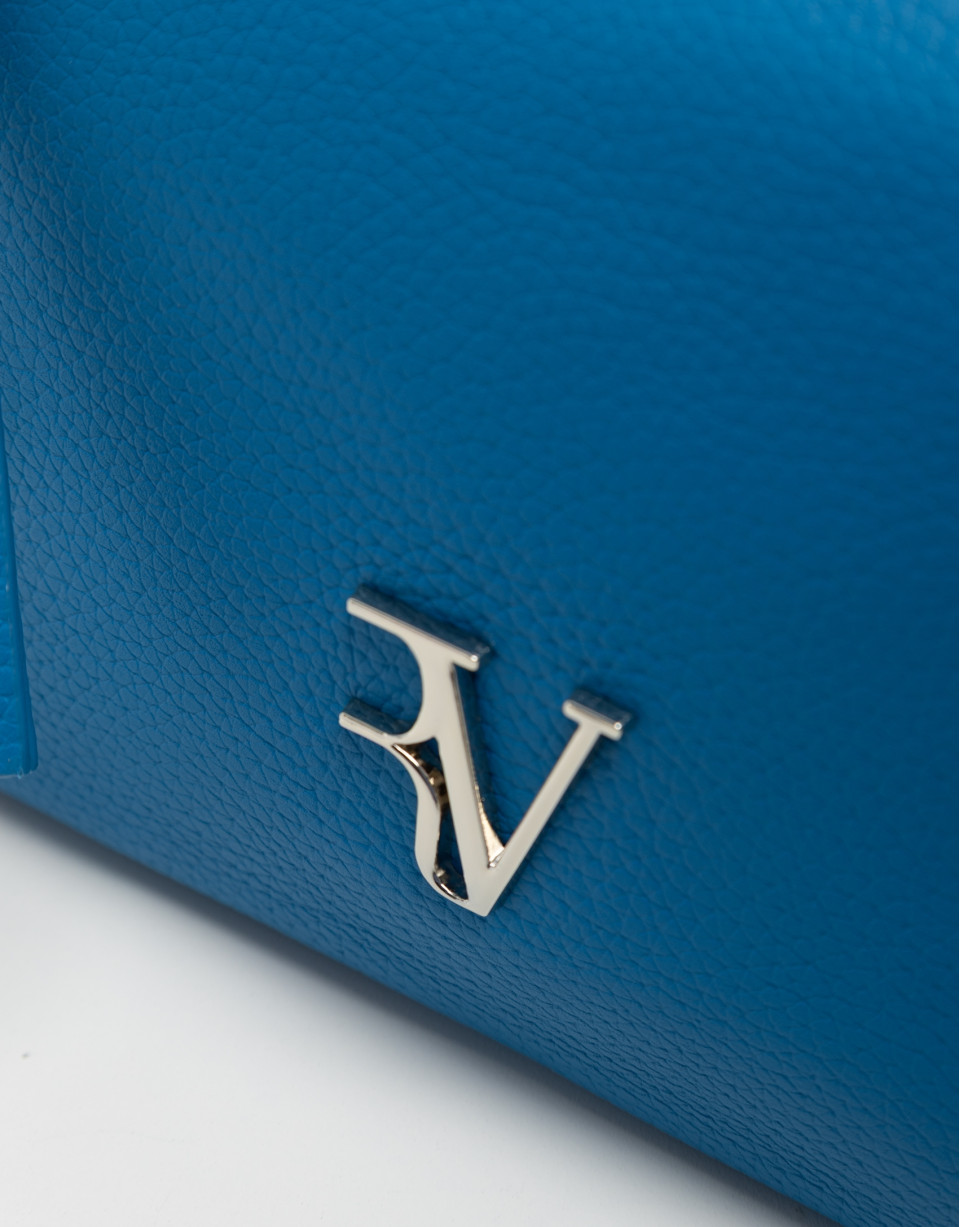 Bolso bandolera Megan Messenger piel azul claro | Roberto Verino