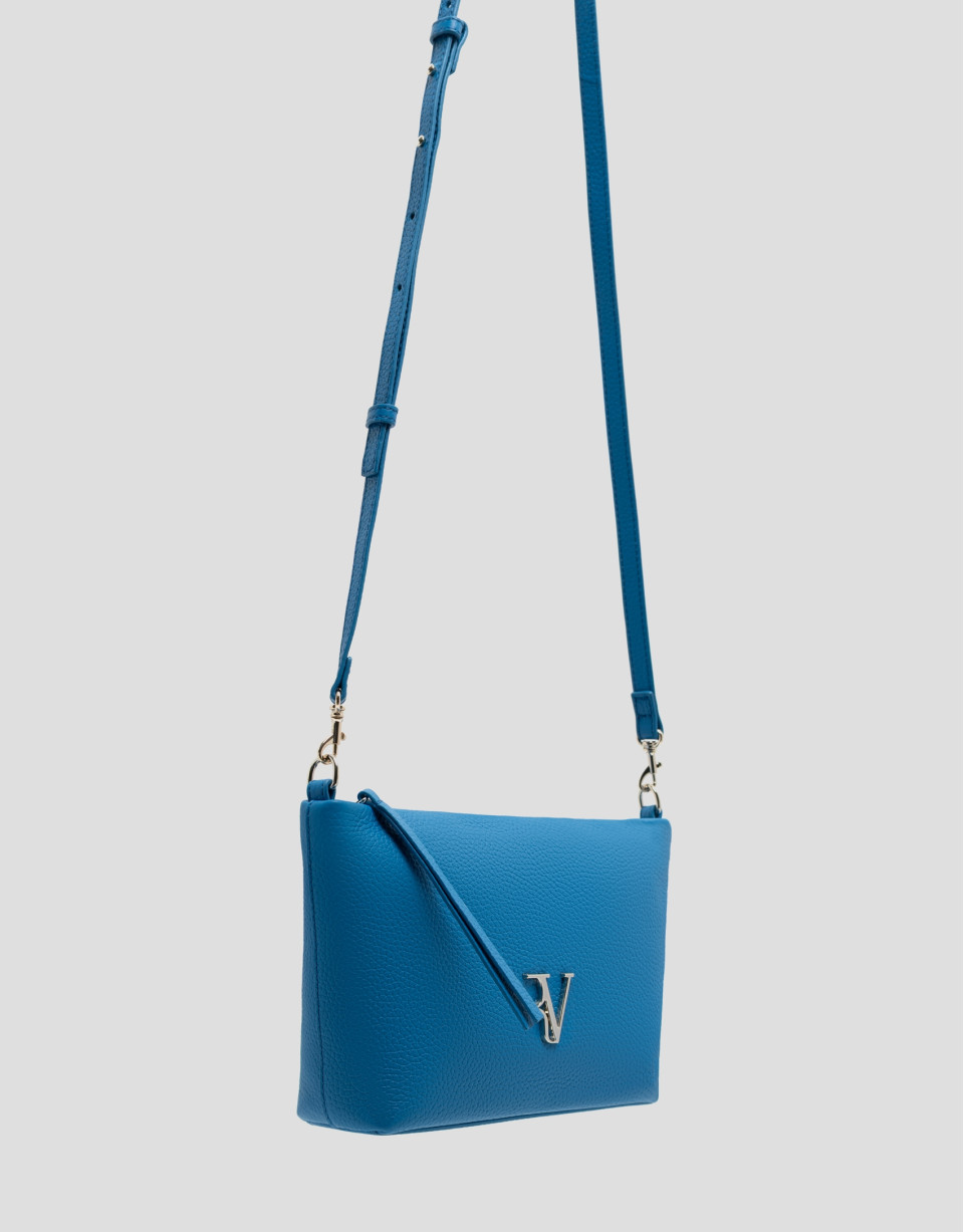 Bolso bandolera Megan Messenger piel azul claro | Roberto Verino