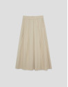 Falda midi fluida beige - Mujer - PV2026 | Roberto Verino