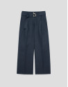 Pantalón fluido tonos azules con cinturón | Roberto Verino