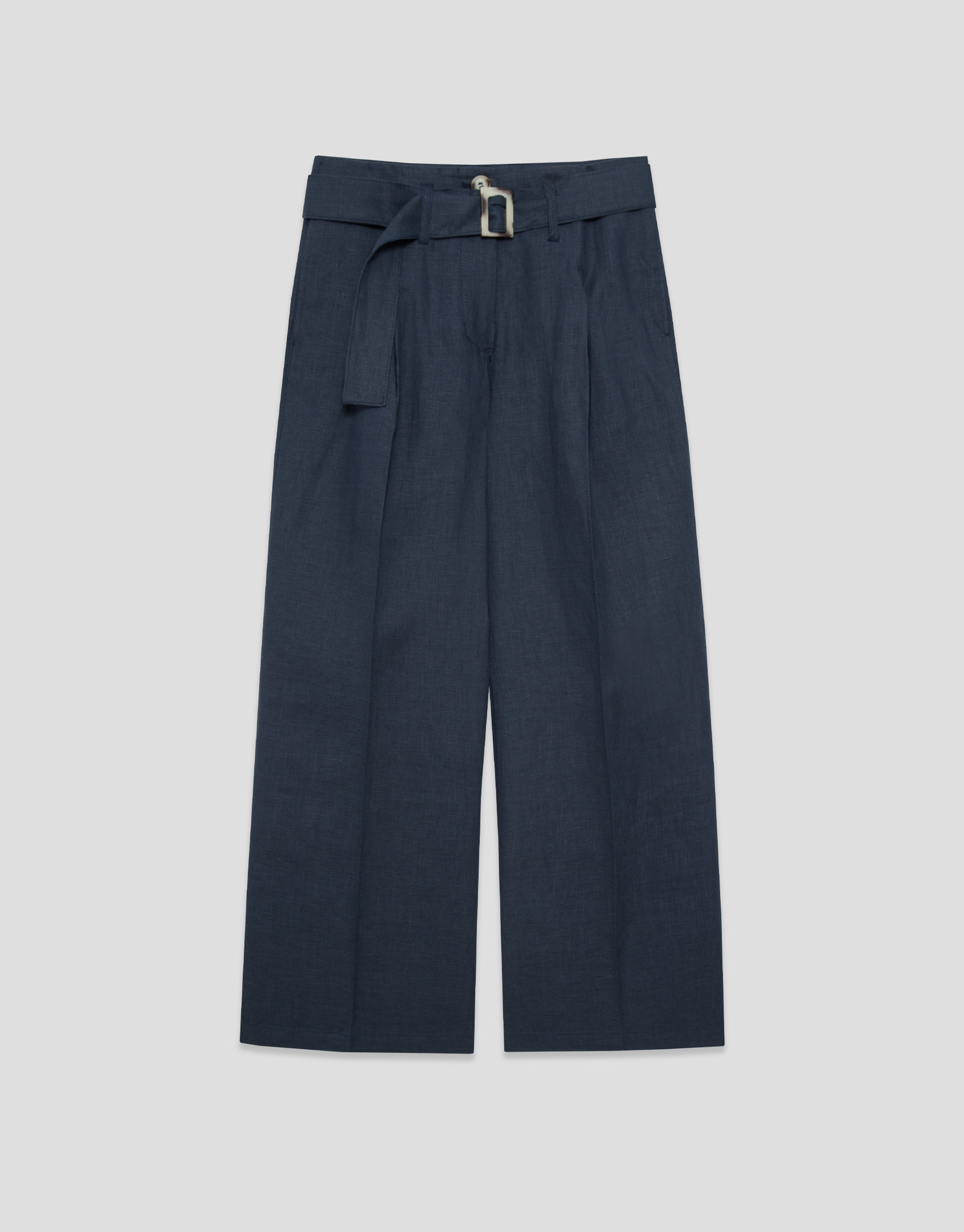 Pantalón fluido tonos azules con cinturón | Roberto Verino