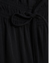 Pantalón ancho fruncido negro - Mujer - PV2026 | Roberto Verino