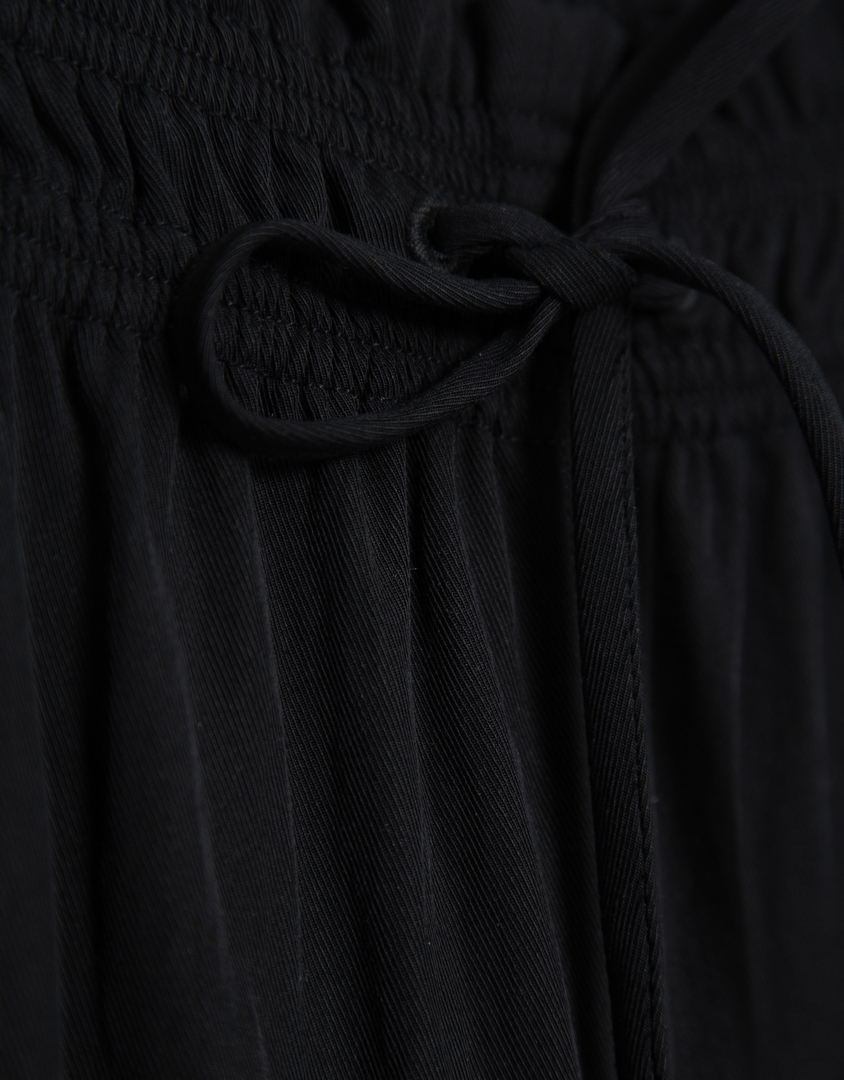 Black gathered wide-leg trousers - Woman | Roberto Verino