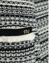 Black and white structured cotton knit jacket | Roberto Verino