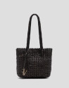Paola Mini Shopper knotted leather shoulder ... | Roberto Verino