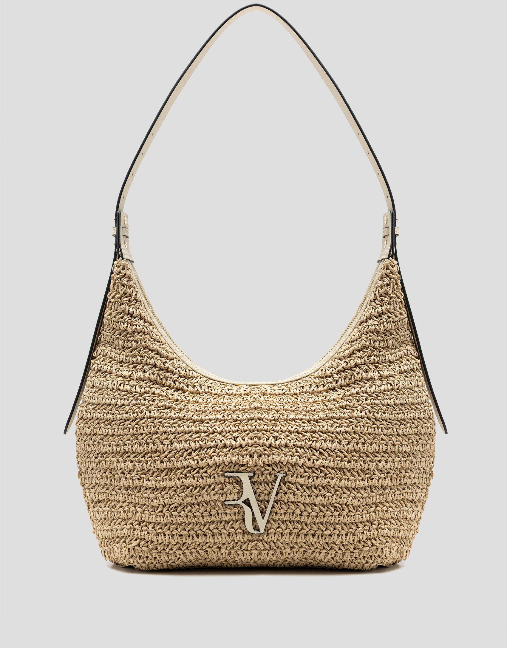 Jimena Hobo shoulder bag in ecru - Woman | Roberto Verino