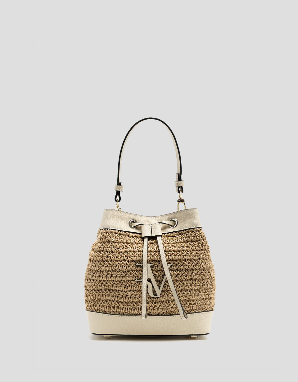 Bolso de mano Jimena Bucket crudo - Mujer | Roberto Verino