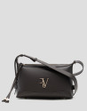 Lila shoulder bag in dark brown leather - Woman | Roberto Verino