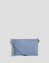 Dafne Messenger shoulder bag in light blue nylon | Roberto Verino