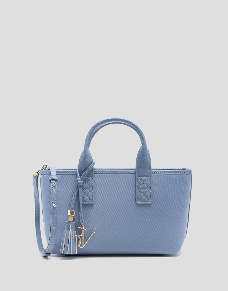 Bolso de mano Dafne Mini nailon azul claro | Roberto Verino
