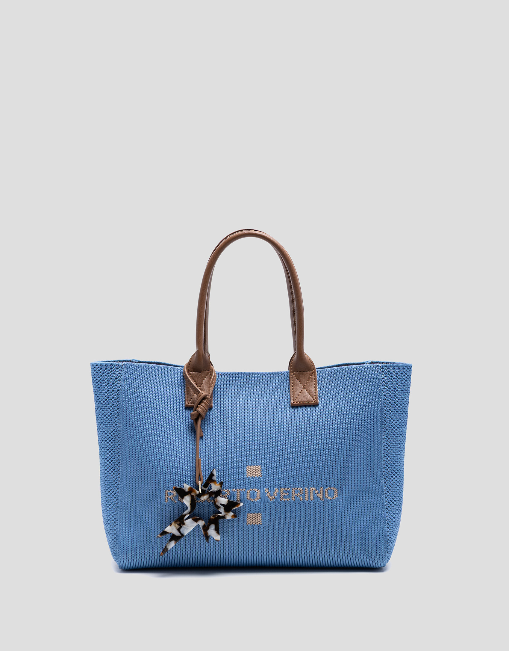 Bolso de mano Zendaya Satchel punto azul claro | Roberto Verino
