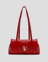 Megan Zipper red leather shoulder bag - Woman | Roberto Verino