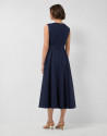 Navy blue V-neck shirt dress - Woman - SS2026 | Roberto Verino
