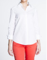 Camisa manga larga algodón blanco. 