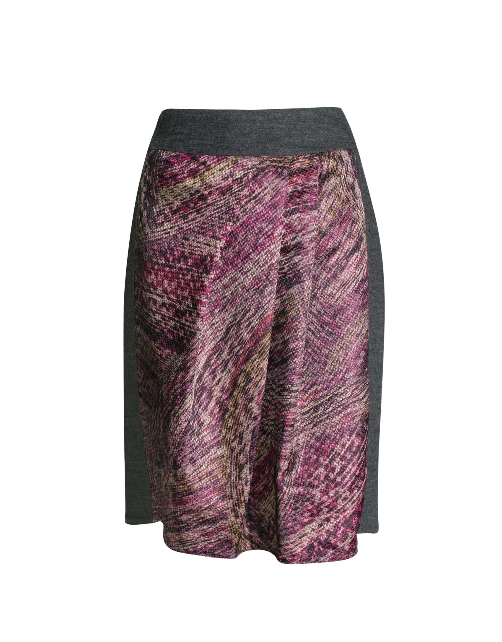 Jacquard short skirt bordeaux