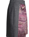 Jacquard short skirt bordeaux