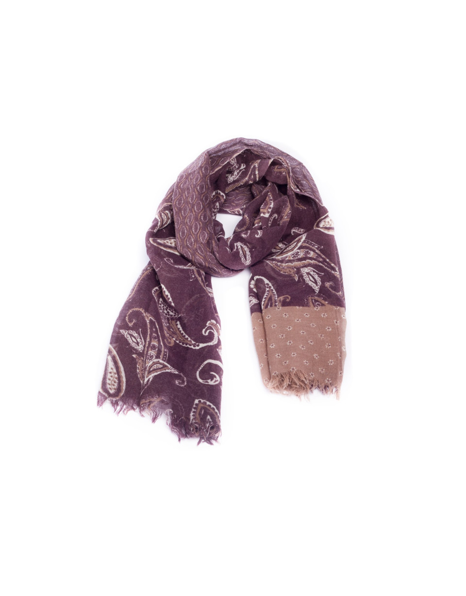 Dark red scarf