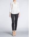 Beige silk embroidered blouse 