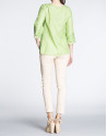 Green silk and embroidered tunic 