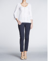 White batiste and lace blouse