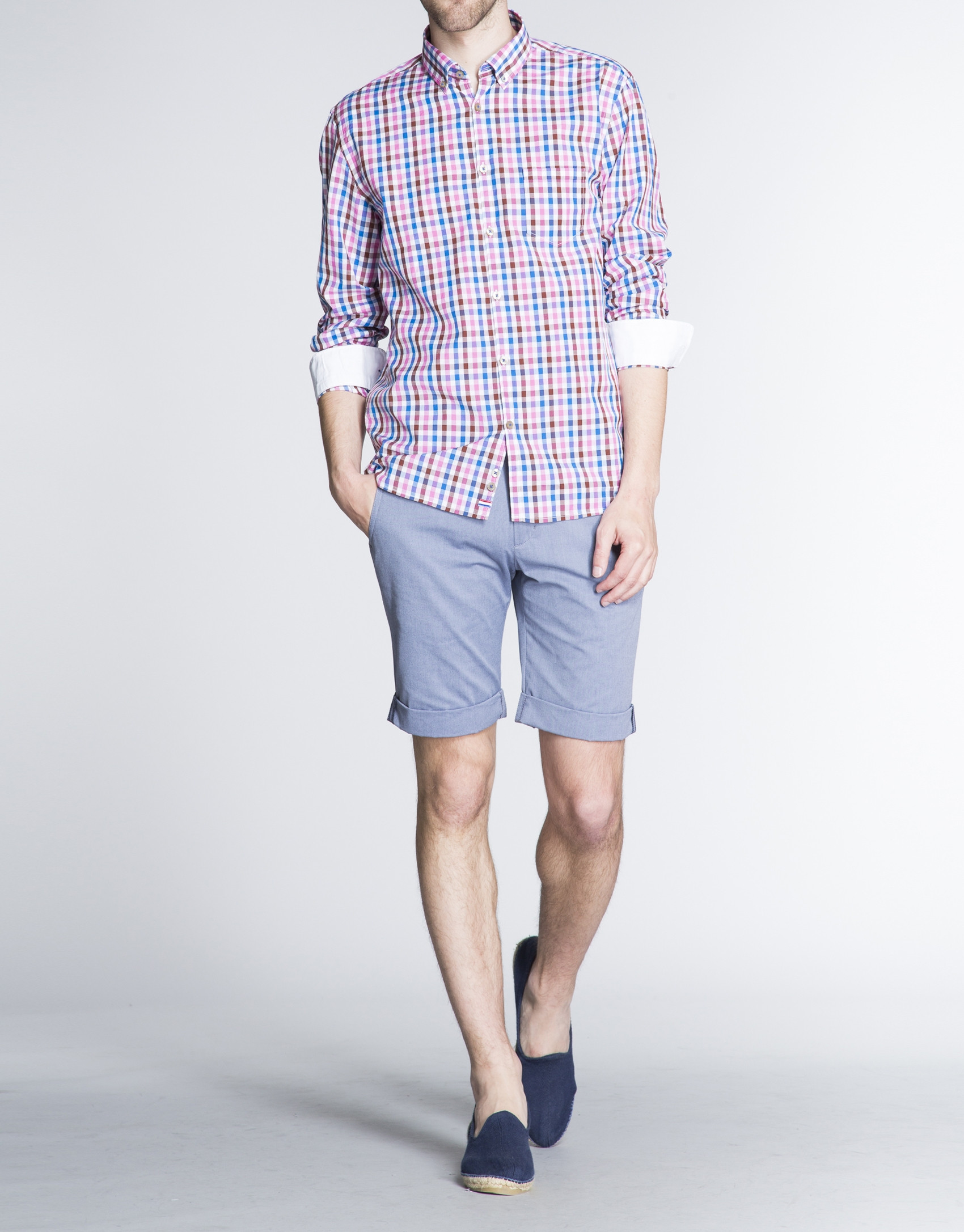Colored checked sports shirt 