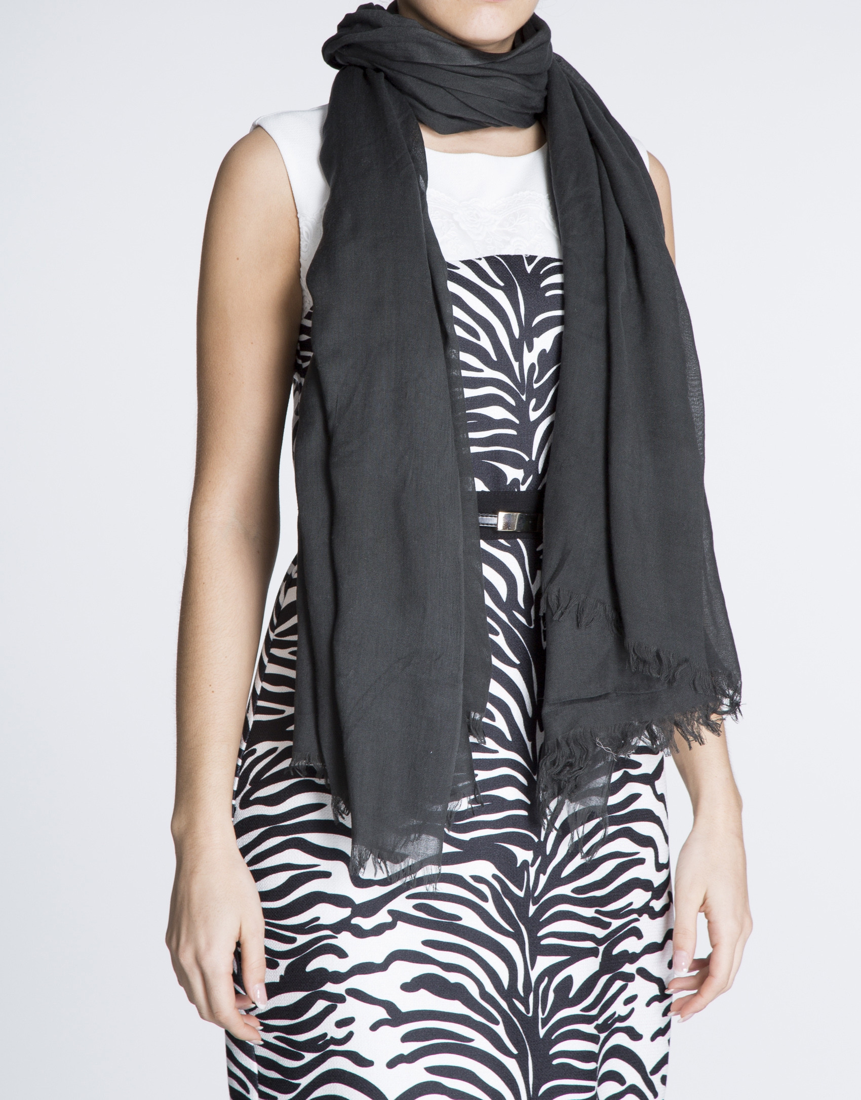 Foulard liso negro
