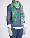 Foulard estampado fantasía verde