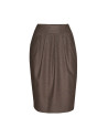 Brown pleated skirt