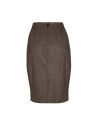 Brown pleated skirt