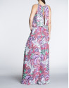 Pantalón mono estampado floral.
