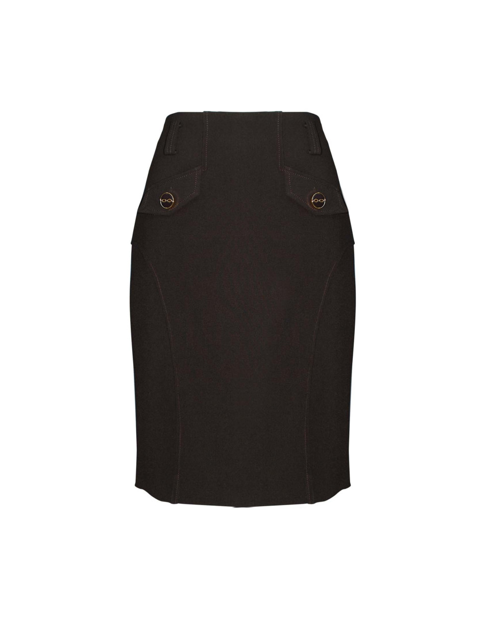 Brown skirt with pockets