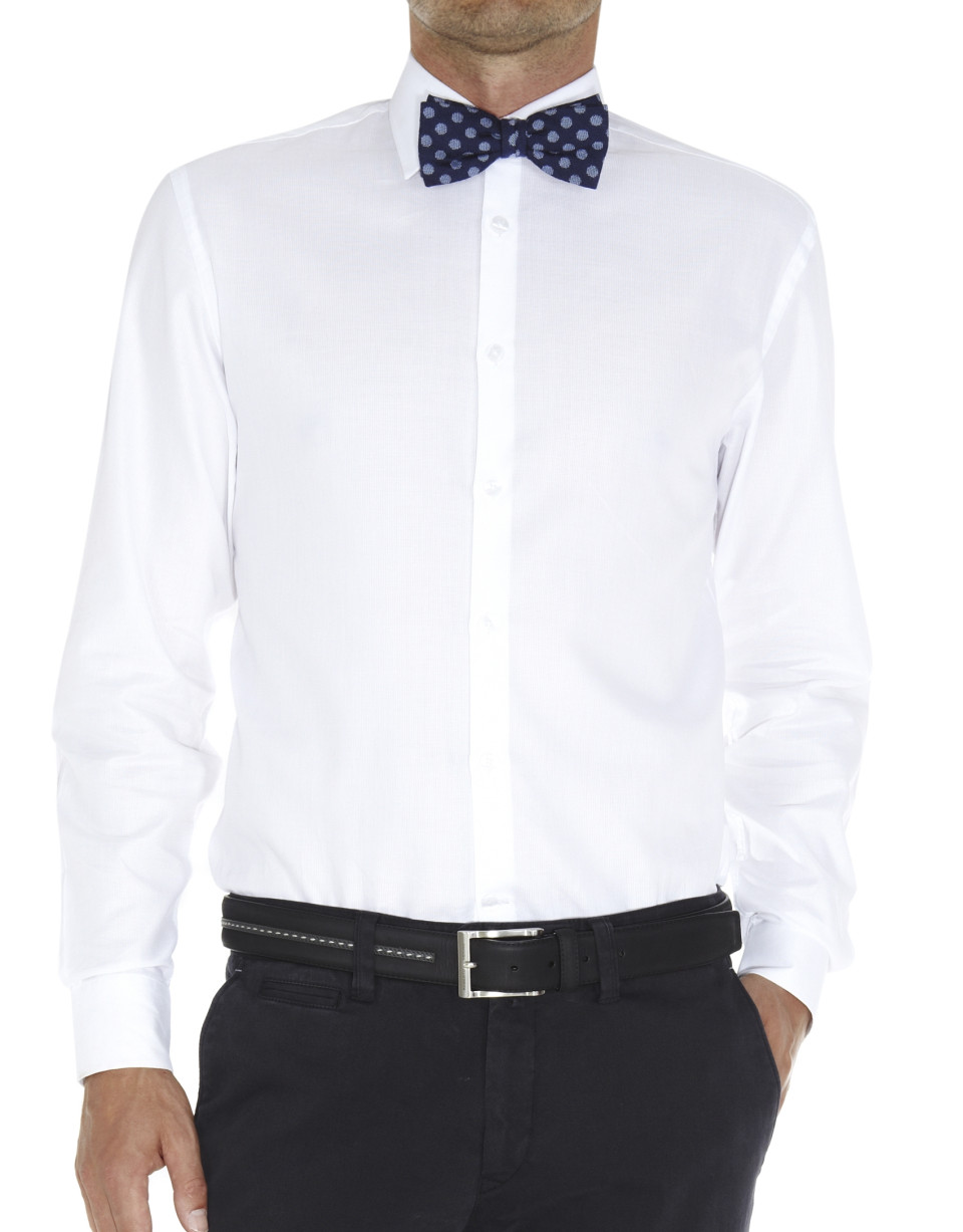 Micro-structured dressy shirt 