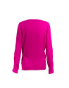 Fuchsia round neck blouse