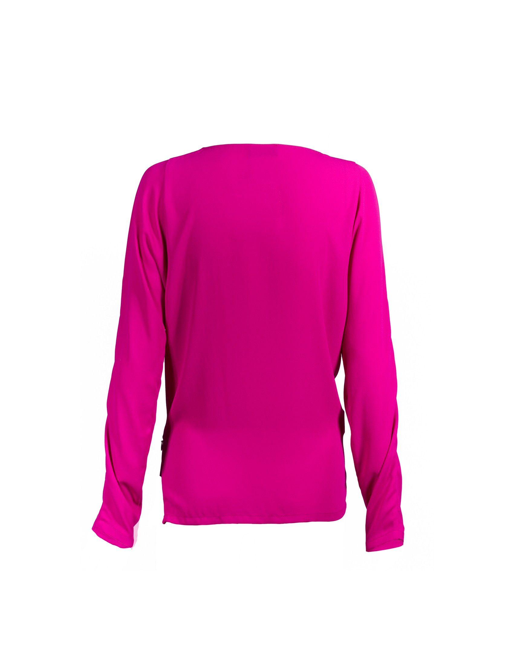 Fuchsia round neck blouse
