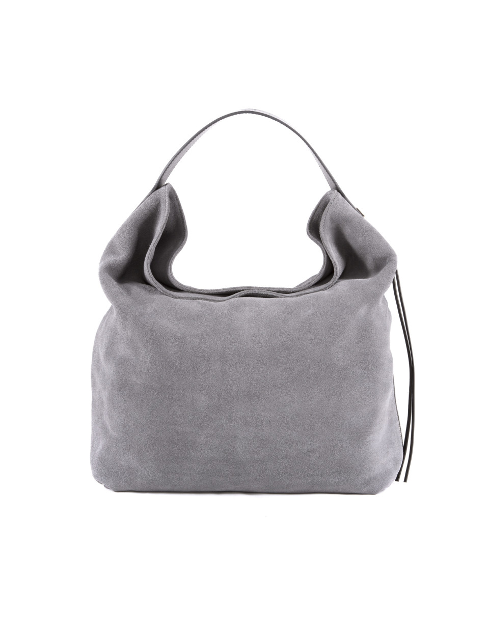 Bolso Tote Albert Zipper serraje gris