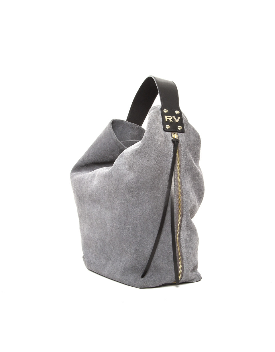 Bolso Tote Albert Zipper serraje gris