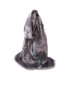Foulard print animal gris