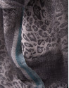 Gray animal print scarf 