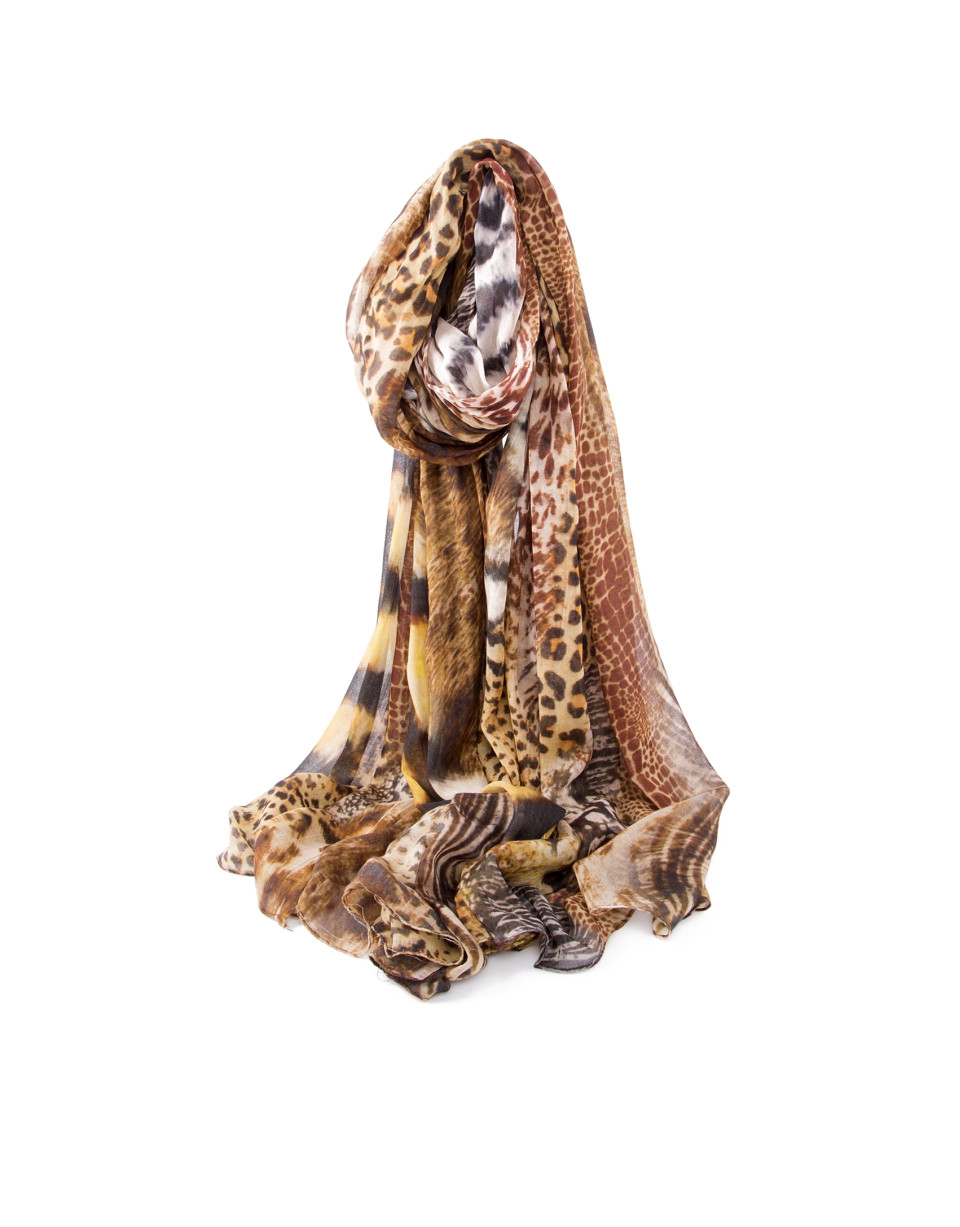 Green print scarf
