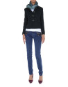 Pantalón vaquero azul gastado apliques lentejuelas en bolsillos