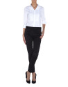 Camisa blanca algodón con jaretas en pechera
