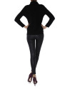 Black angora sweater with turtle neck collar