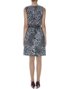 Vestido sin mangas tejido punto print animal grises