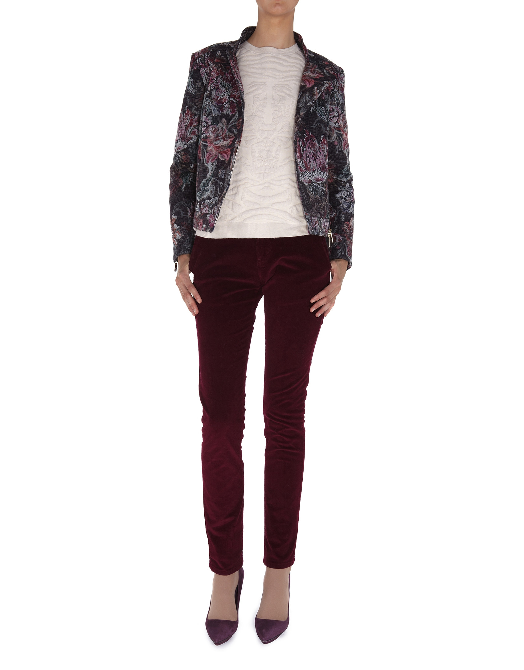 Floral print windbreaker 