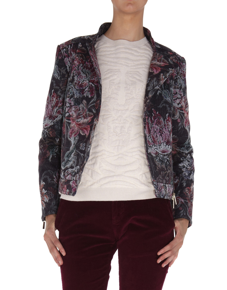 Floral print windbreaker 