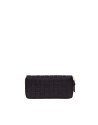 Cartera doble cremallera piel negra
