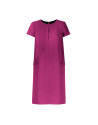 Pink crepe dress with button pockets