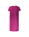Pink crepe dress with button pockets