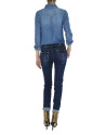 Faded jeans with gold embroidery on pockets